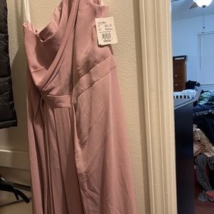 One shoulder bridesmaid gown